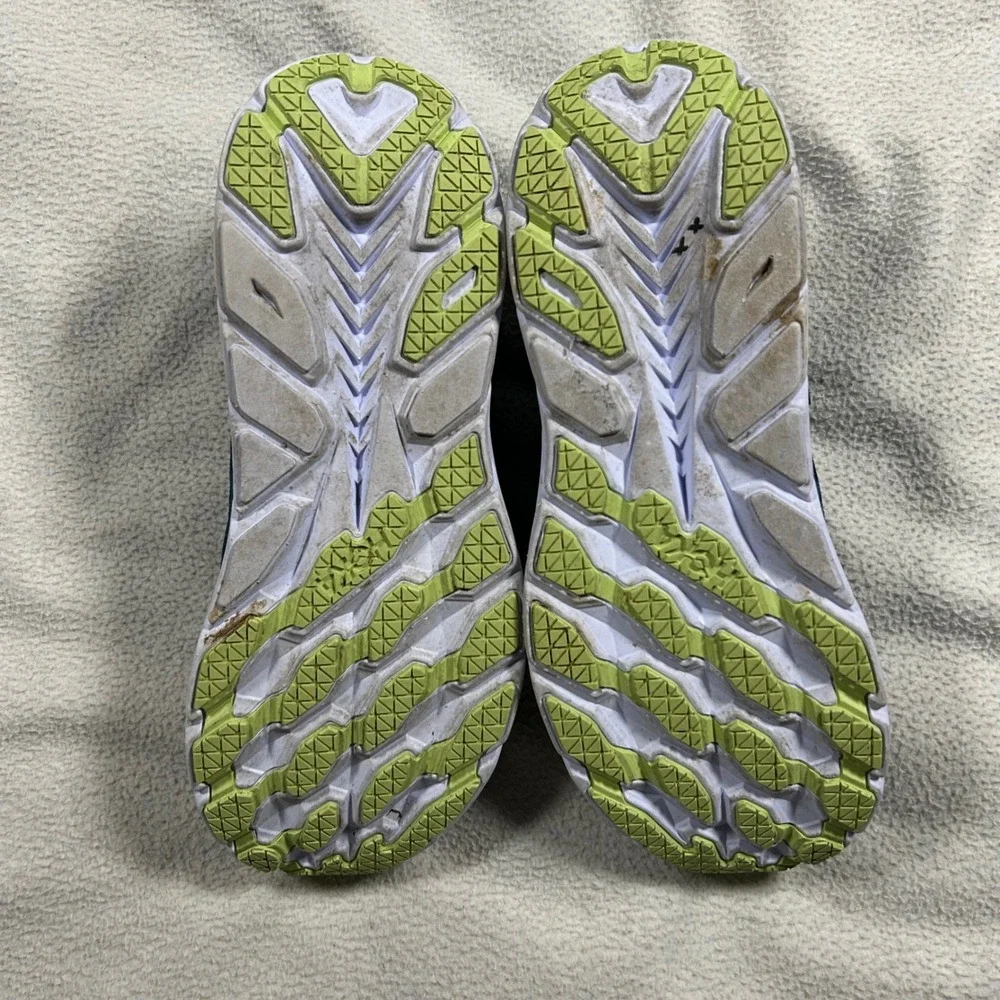 Hoka Clifton 8 Running Shoes Mens 10 Deep Teal Lime Green 1119393 BCBT